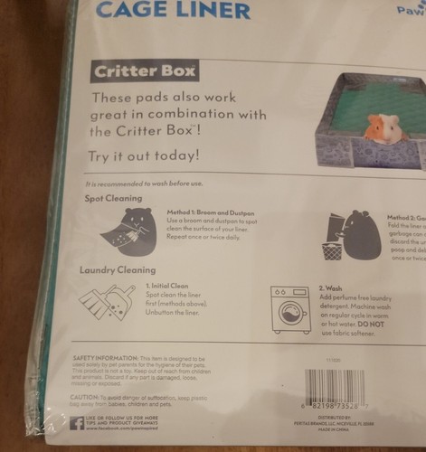 Paw Inspired PopCorner Guinea Pig Cage Liners Washable Fleece Bedding Guinea Pig - Picture 8 of 11