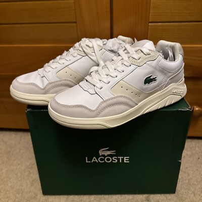 Lacoste Mens White Casual Trainers Game Advance Sneakers