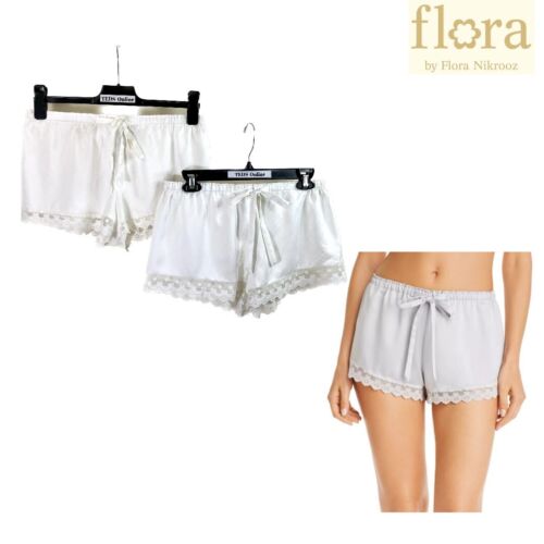 NWT 2-Pack Flora Nikrooz S Victoria Charmeuse Shorts Ivory Q80900 $60 - Picture 1 of 7