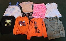 Lot of 8 Girls Size 6 Long Sleeved Shirts, Dresses, Cardigan, Clothes
