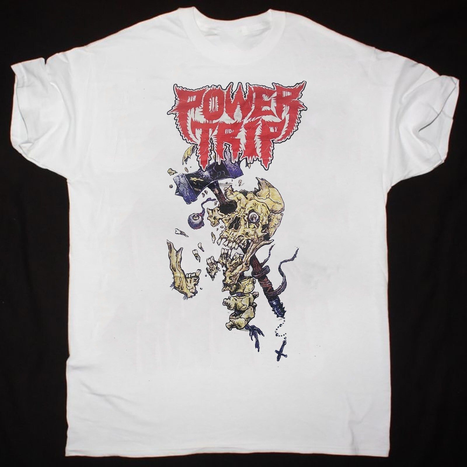 Power Trip Band Concert  White T-Shirt Cotton Gift For Fan  TT1531