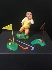 WILTON PACIFIC Vintage 1974 GOLFER Cake Topper HTF With Clubs Holes