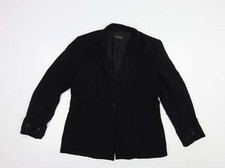 Mosaic Womens Black Jacket Blazer Size 16 Button