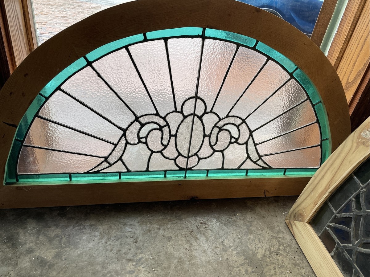 SG3688 Antique Stained Glass Arch Window 22 X 42 | eBay
