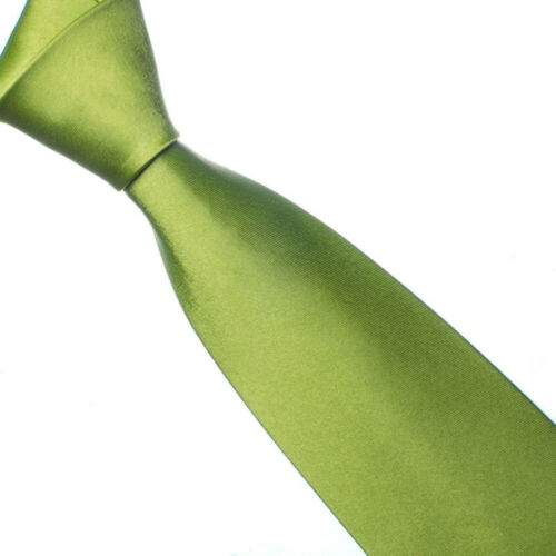 Mens Formal Casual Wedding Groomsmen Solid Plain Colour 8 or 10cm Necktie Ties - Picture 59 of 92