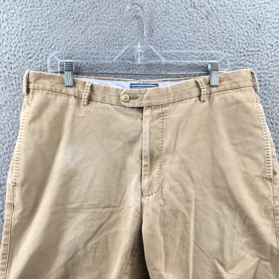 Pantalones Cortos Chinos Peter Millar Para Hombre 36 (real 36x9) Beige Algodón Pima Tiro Medio Cremallera Foto 2 de 4