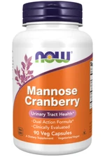NOW FOODS Mannose Cranberry 90 Veg Caps Urinary Tract Health