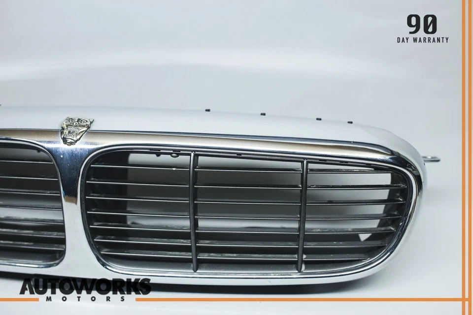 04-07 Jaguar X350 XJ8 Vanden Plas capó central radiador rejilla panel cromo OEM Foto 3 de 4