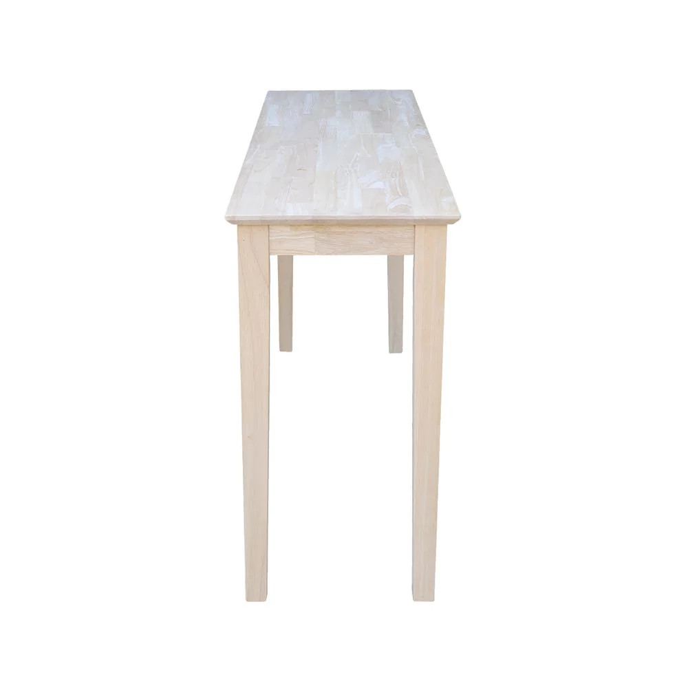 60 Inch Unfinished Standard Rectangle Solid Ecofriendly Hard Wood Console Table