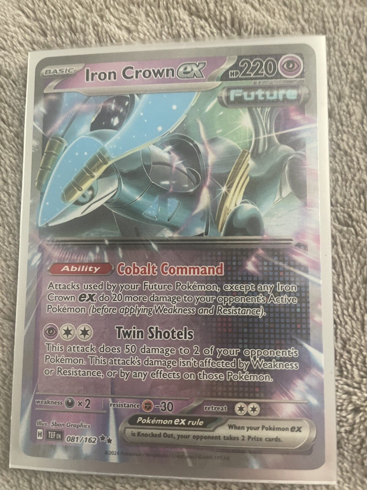 Pokemon Temporal Forces  Iron Crown ex 81/162 Double Rare NM