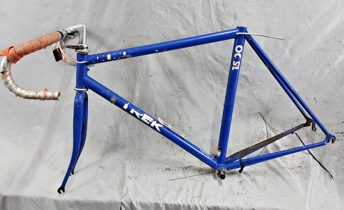 1990 Trek 1500 Racing Road Bike Frame Set Small 52cm Blue Steel