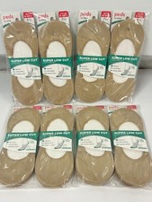 24 PAIRS Peds Ladies SUPER LOW CUT Lightweight No Show Socks Sz 5-10 NUDE