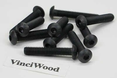 5/16-18x1-3/4'' (10) Button Head Hex Socket Cap Screws Alloy Steel Black.