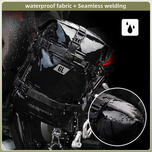 2x Motorcycle Frame Crash Bar Bag Waterproof Tank Pannier Saddlebag Luggage Bag - Picture 5 of 10