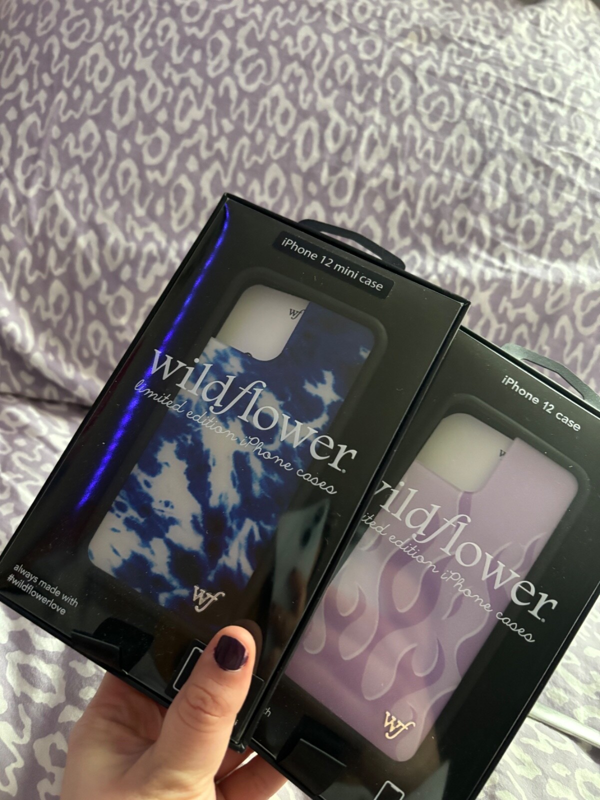 iPhone 12 mini case set - brand new blue and purple colors-image