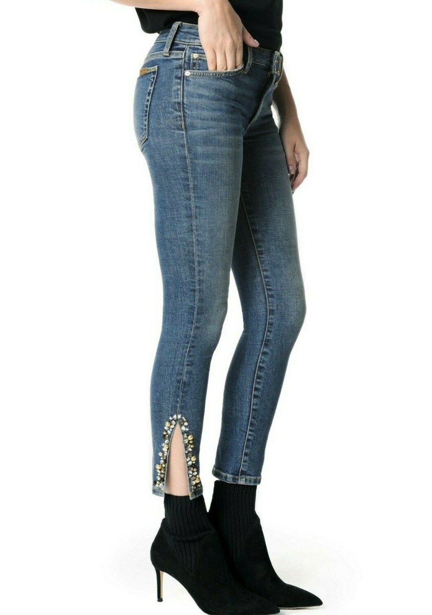 joe joe NWT JOE'S Sz26 THE ICON EMBELLISHED SLIT ANKLE MIDRISE SKINNY