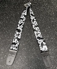 Buckle-Down Disney Guitar Strap Mickey Mouse Face Black White Made In USA