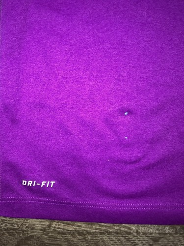 Nike Dri Fit Girls Youth XL V-Neck Do More Fear Less T Shirt Purple *spots - Picture 7 of 7