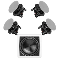OSD 3" In-Ceiling Speaker Pair (2x) & 8" In-Wall Home Theater Subwoofer Bundle