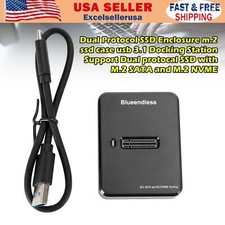 Dual Protocal SATA/NVME SSD with M.2 SATA and M.2 NVME USB 3.1 Docking Station