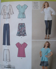 Simplicity 2191 Sewing Pattern Wardrobe Skirt Capri Pant Tunic Misses Sz 8-16
