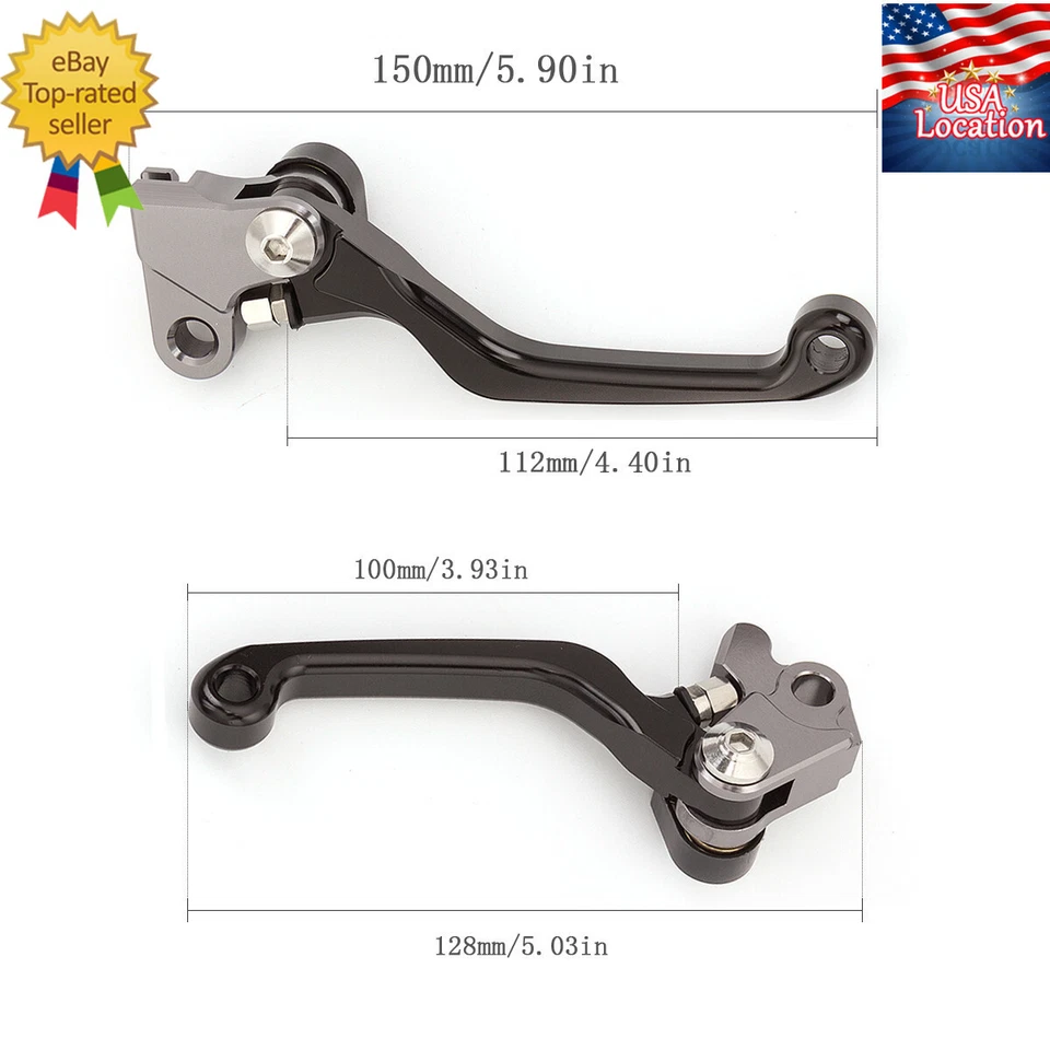 Palancas de freno y embrague CNC para Yamaha YZ125 YZ250 2001 2002 2003 2004 2005-2007 Foto 4 de 4