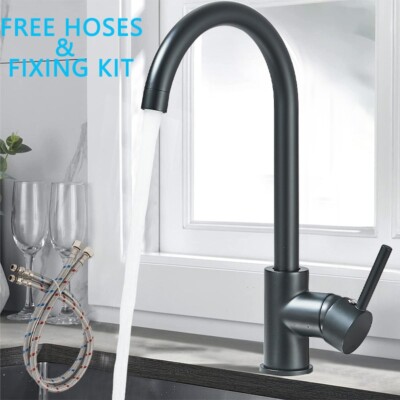 Rubinetto Cucina Monocomando Canna Alta Live Nero