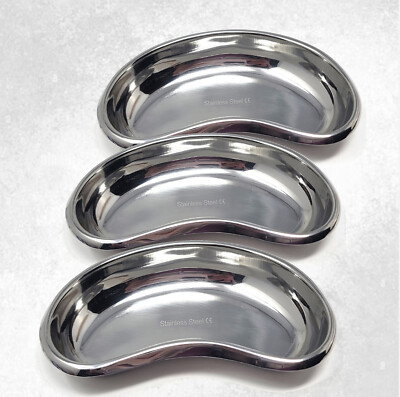 3× Surgical Kidney Tray Large (10'') Dental Stainless Steel Premium Instruments
