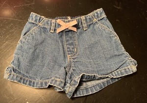 baby pink denim shorts