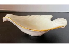 Lenox Bone China Dove Bird Candy Dish 8 Inch Nut Bowl USA Vintage
