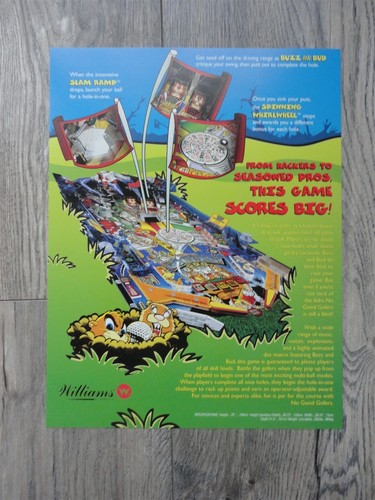 No Good Gofers Pinball Flyer / Original Brochure - Bild 2 von 2