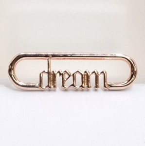 Authentic Pandora ME 14K Rose Gold Plated Dream Word Link Charm 789687C00 #Q1