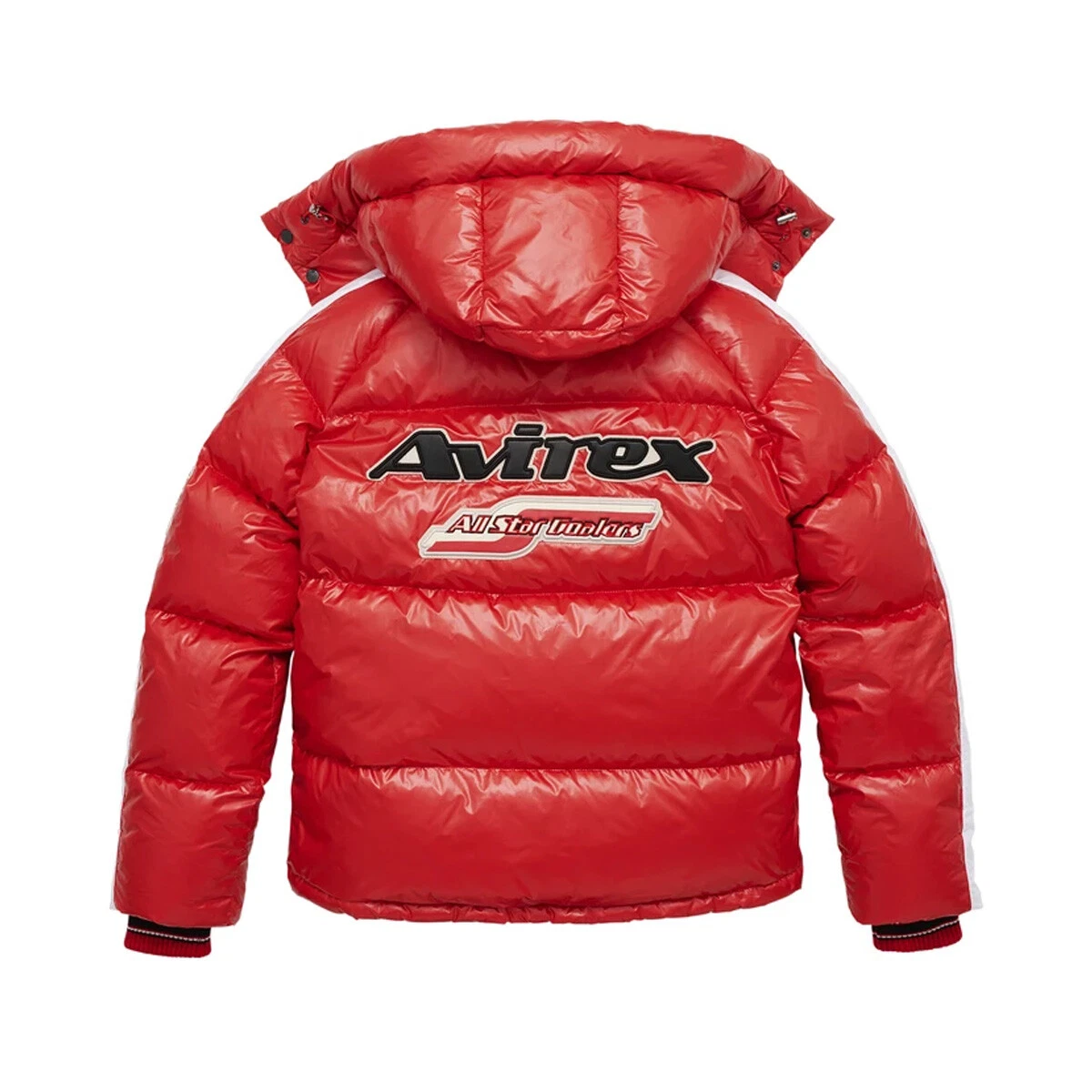 Avirex Authentic All Star Hooded Parka Jacket Salvage Red
