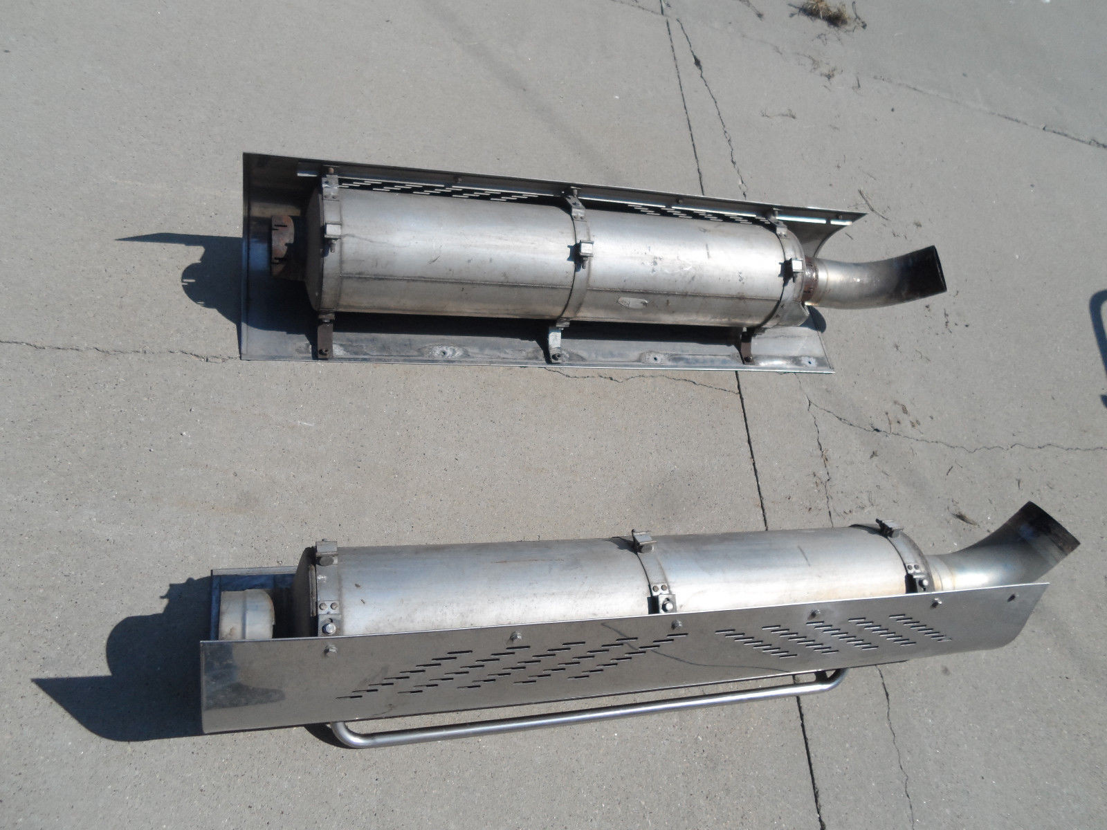 Peterbilt Semi Truck Exhaust Heat Shields Right & Left 59" Mufflers