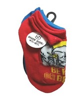 Kids 6 pack Small 4 1/2 - 8 1/2  No Show Socks,Justice League