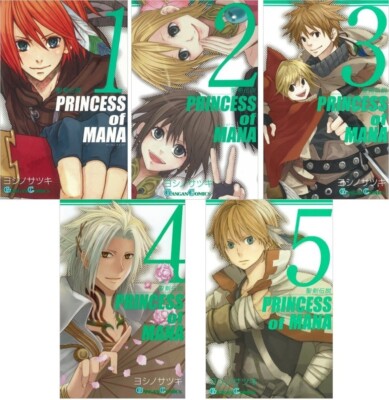 SEIKEN DENSETSU PRINCESS OF MANA Manga Comic Complete Set 1-5 Book Japanese