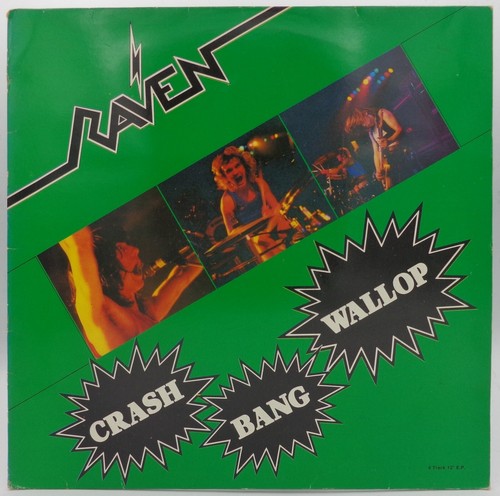 RAVEN 'Crash Bang Wallop' 1982 UK 12" vinyl EP, PURPLE WAX - Picture 2 of 2