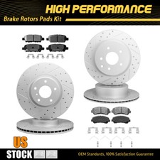 Front Rear Disc Brake Rotors + Ceramic Pads For 2009 - 2022 Nissan Maxima