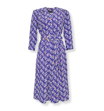 Breli Originals Vintage Purple Tulip Button Down Belted Aline Dress Size 8 S/M