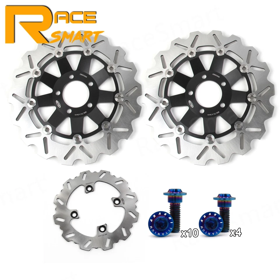 Para Kawasaki ZZR600 1991 1992 Disco de freno delantero trasero Rotores Tornillos de montaje Foto 2 de 4