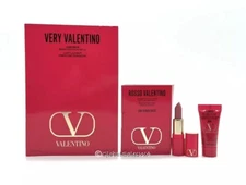 Valentino Lipstick 100R Foundation Face Base 3-Pc Sample Set