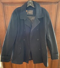 BEN SHERMAN BUTTON FRONT NAVY MEN  S JACKET SIZE LARGE
