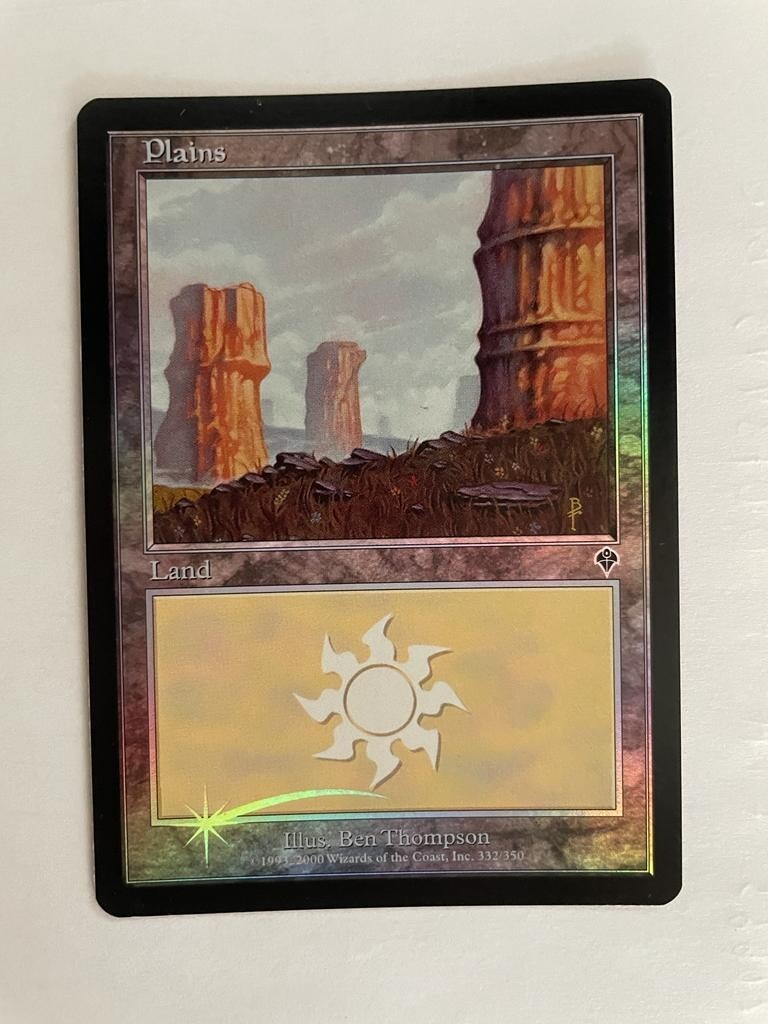 MTG FOIL INVASION PLAINS NM MAGIC THE GATHERING BASIC LAND #332