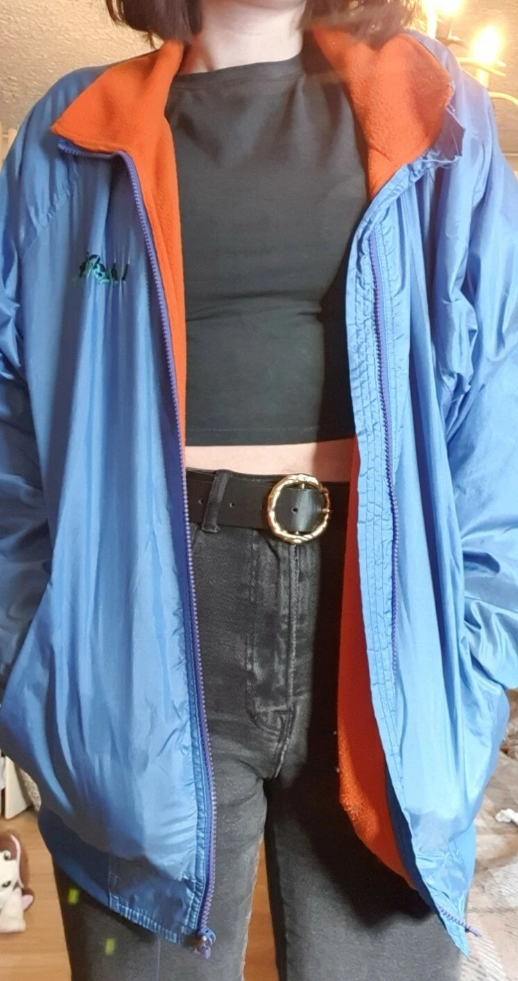 LA Spirit Blue Windbreaker Fleeced Jacket - XL - *VINTAGE*