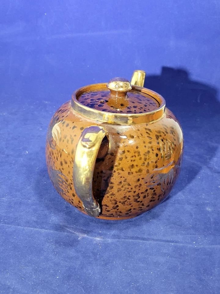 Tetera Gibson vintage - marrón y con detalles dorados para 5-6 tazas Foto 4 de 4