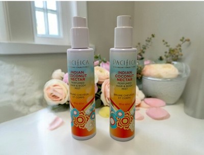 2 pack Pacifica Beauty INDIAN COCONUT NECTAR Perfumed Hair & Body Mist 6 fl oz