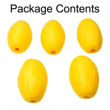5pcs/Yellow Fishing Net Buoys Hard Foam Float Anti Collision Elastic Rope Buoy