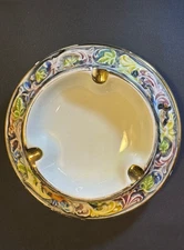 Vintage Italian R. Capodimonte Hand Painted Ceramic Ashtray