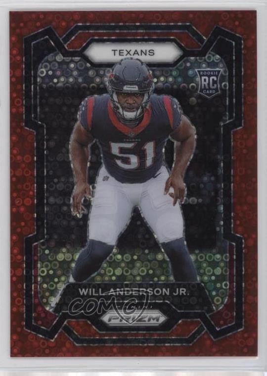 2023 Panini Prizm Rookies No Huddle Red Prizm 18/70 Will Anderson Jr #342 07lk