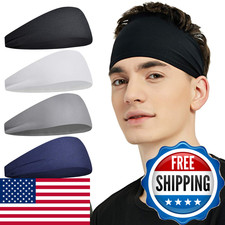 Pilamor Sports Headbands For Men 5 Packmoisture Wicking Workout Headband